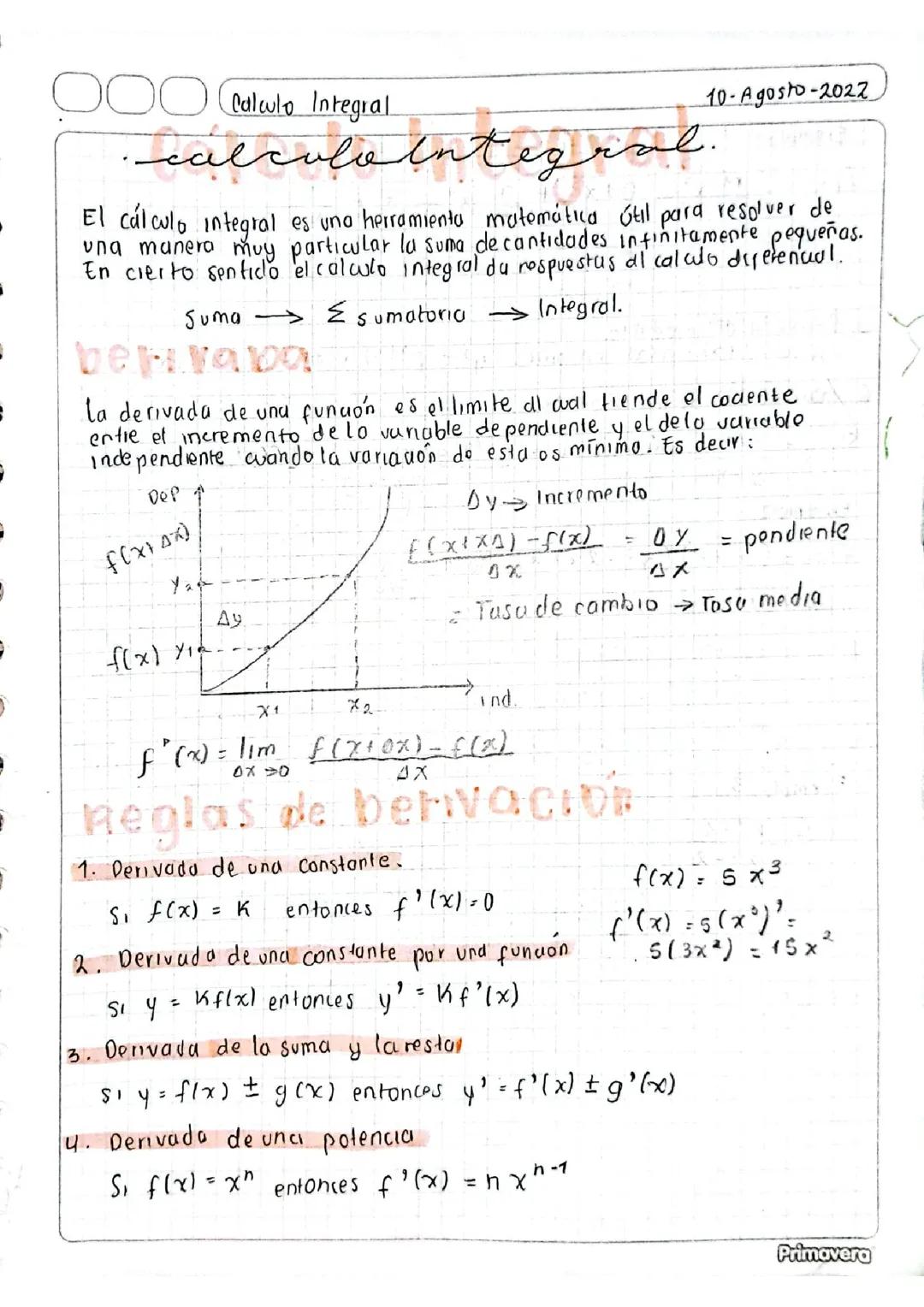 Reglas de la Derivación