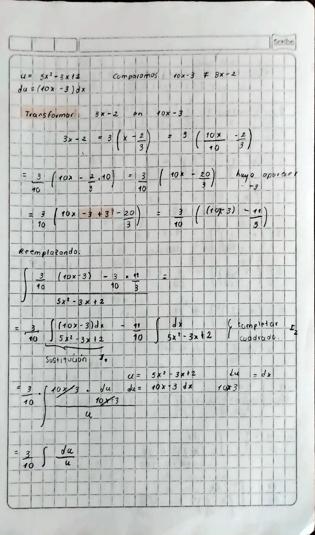 See the
101 113
Integrales de la forma (integrales racunales) (102-114)
$\int \frac{dx}{ax^2 1bx + c}$ 4 $\int \frac{Ax + B}{ax^2 + bx + c