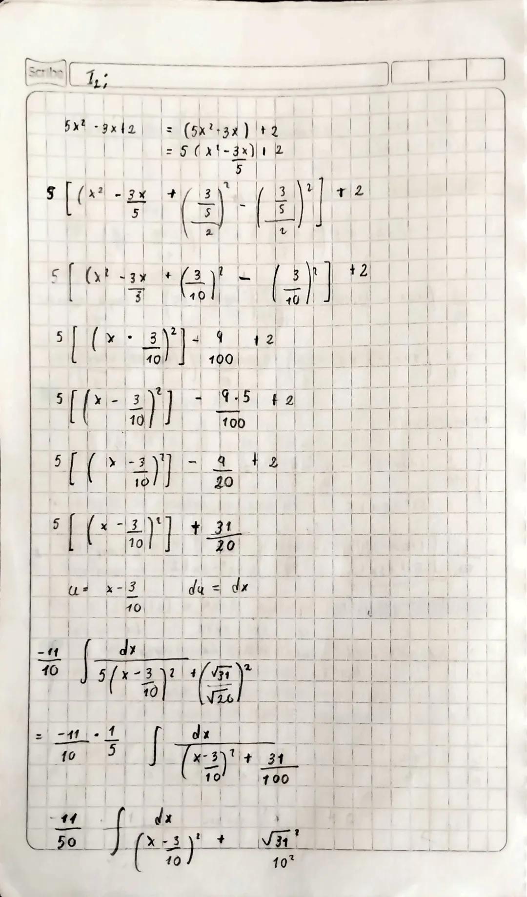 See the
101 113
Integrales de la forma (integrales racunales) (102-114)
$\int \frac{dx}{ax^2 1bx + c}$ 4 $\int \frac{Ax + B}{ax^2 + bx + c