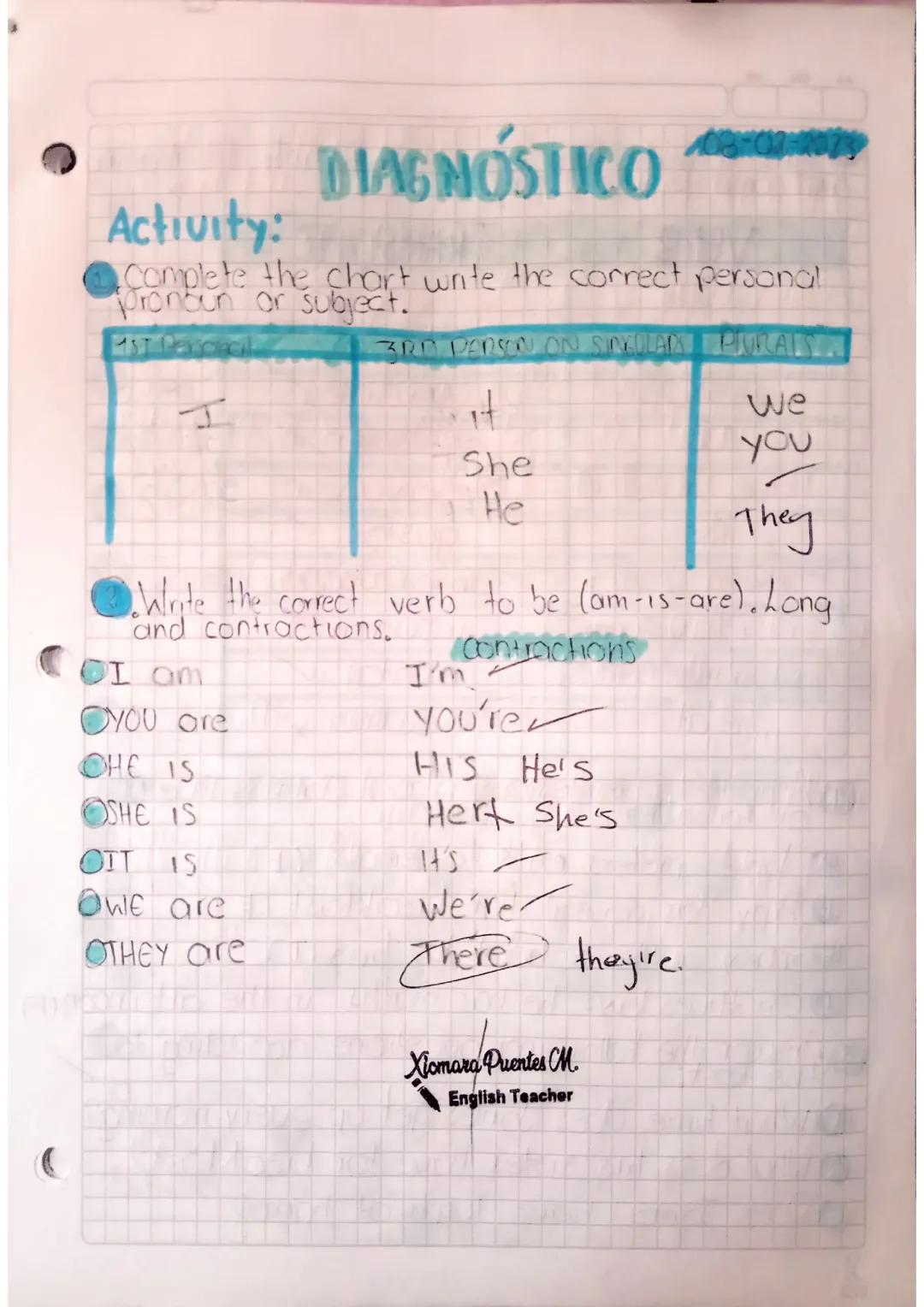 INGLÉS - APUNTES TEMAS NOVENO GRADO