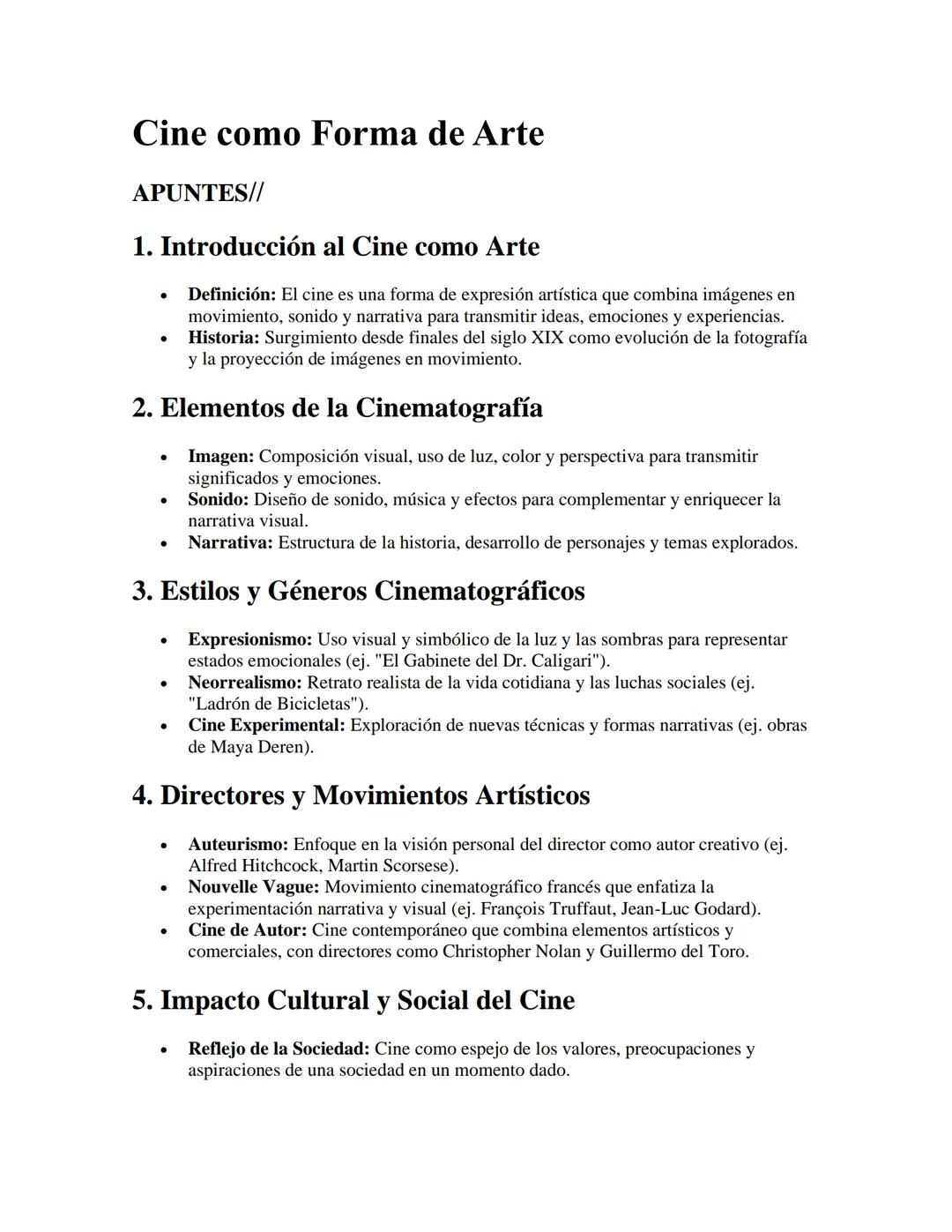 Cine como Forma de Arte