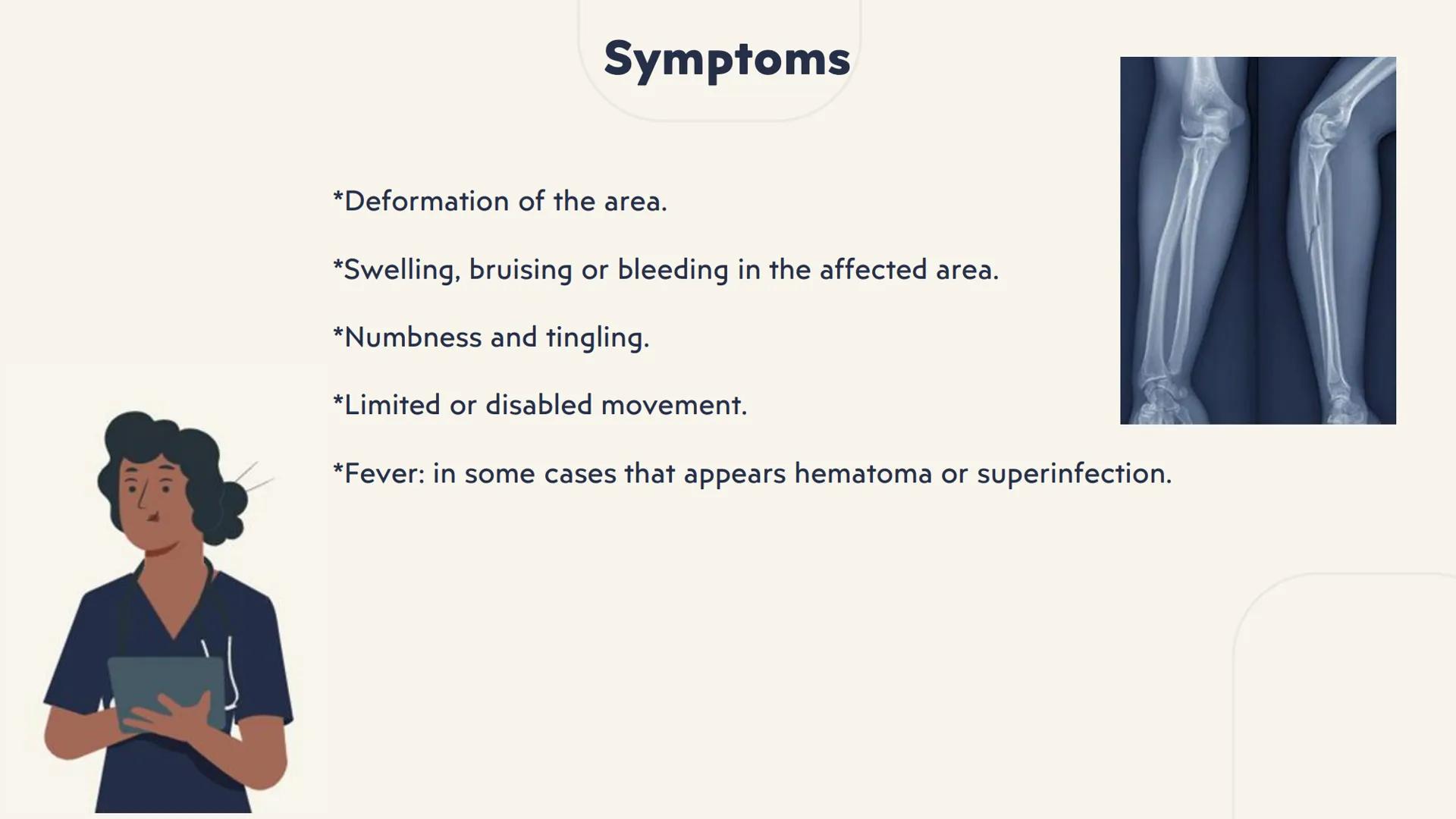 # fractures # What is a fracture?
It is the total or partial rupture of a bone for various reasons; the most common
is that it is due to an