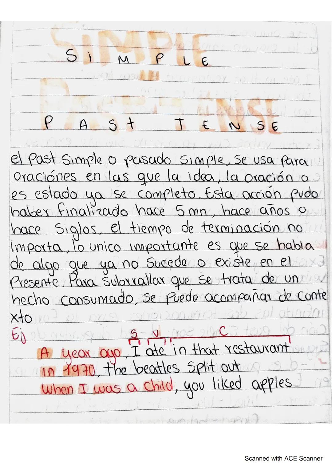 Pasado simple en inglés