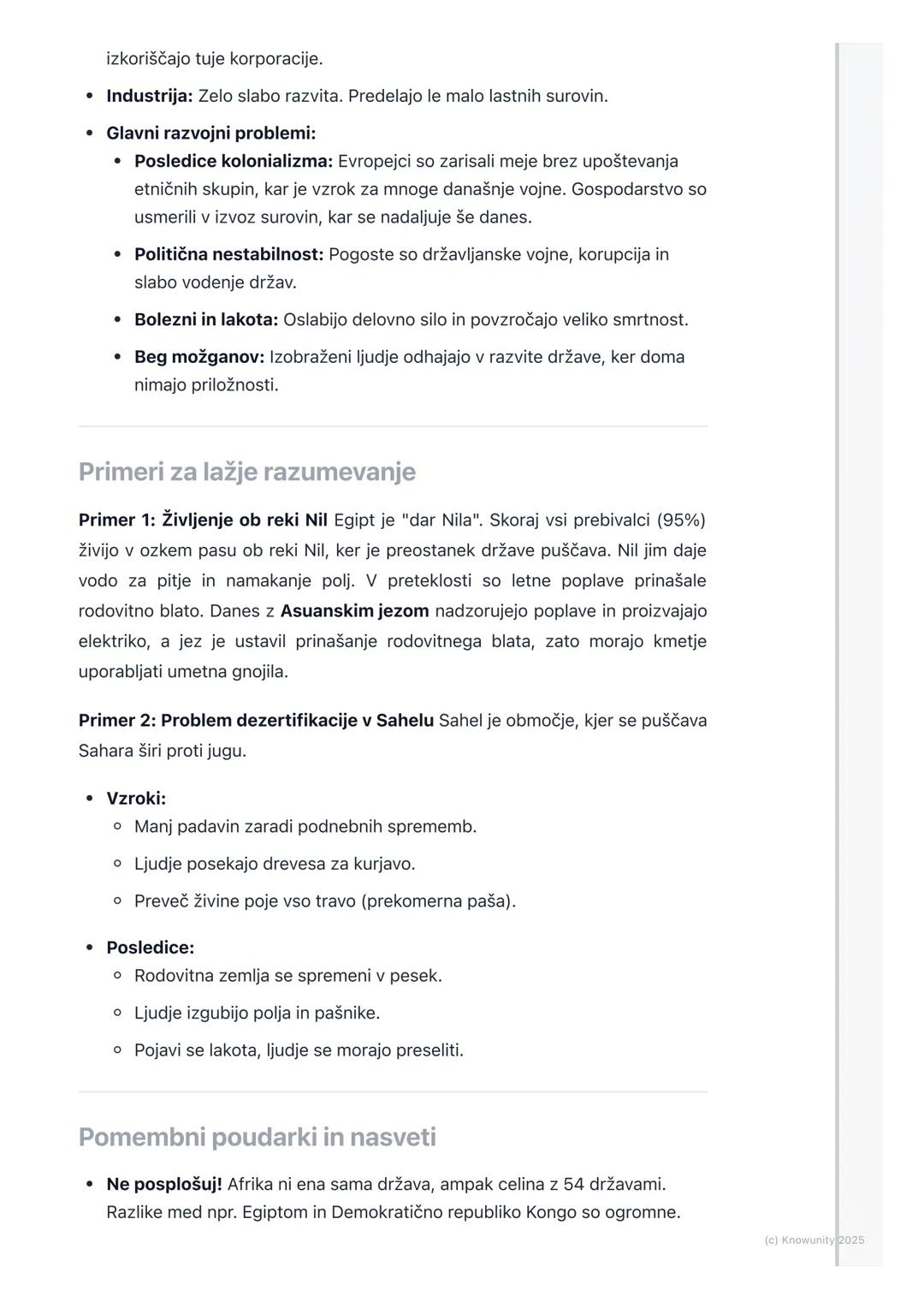 # Afrika
Splošni pregled Afrike
Afrika je druga največja celina na svetu, takoj za Azijo. Leži zelo simetrično
glede na ekvator, zato ima