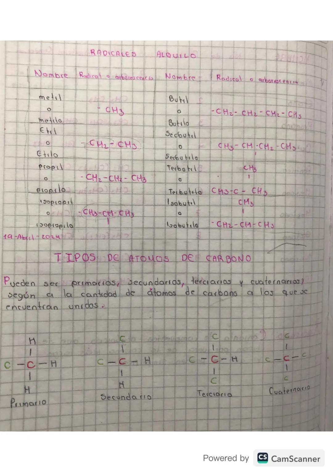 Carbono
1. Elemento con numero atómico 6, que se encuentra en el
grupo IV
A
TT
periodo 2
2. Tiene la capacidad de enlazarse consigo mismo,
g