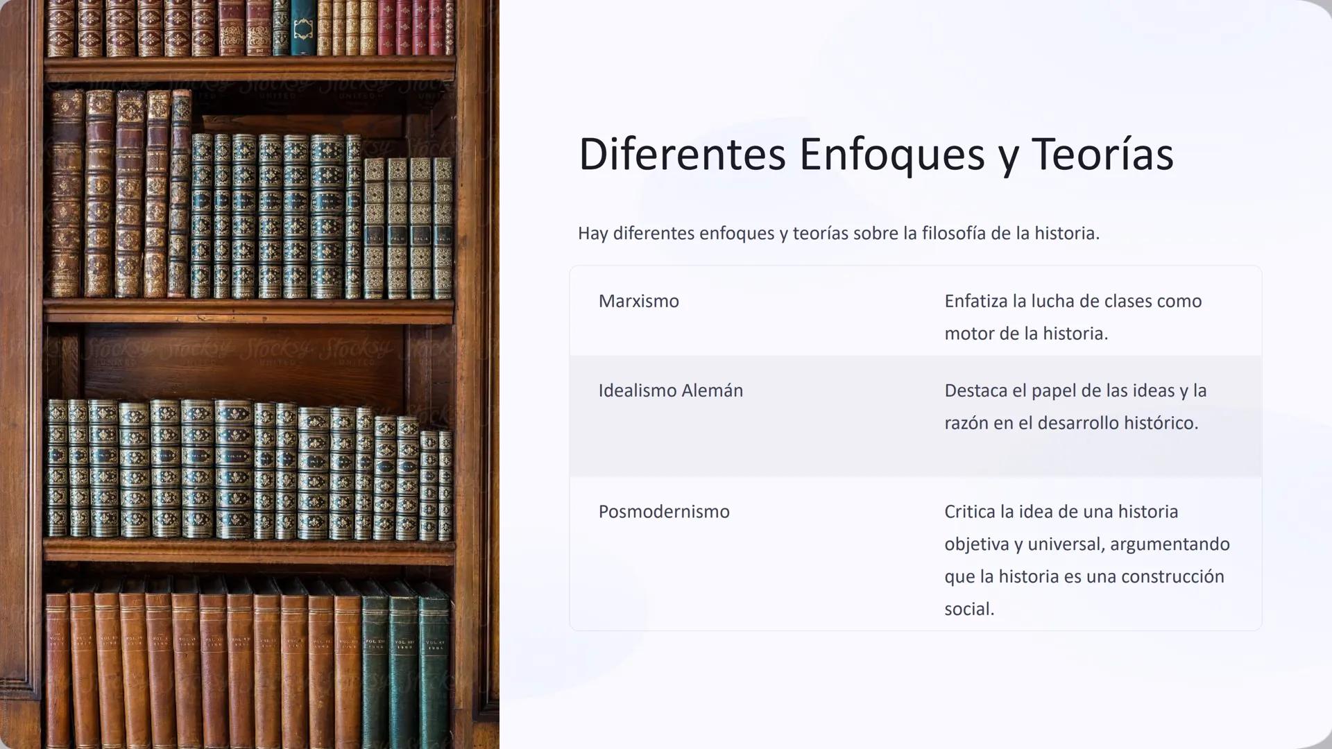 Filosofía de la
Historia
La filosofía de la historia es una rama de la filosofía que investiga el
significado y la naturaleza del devenir hi