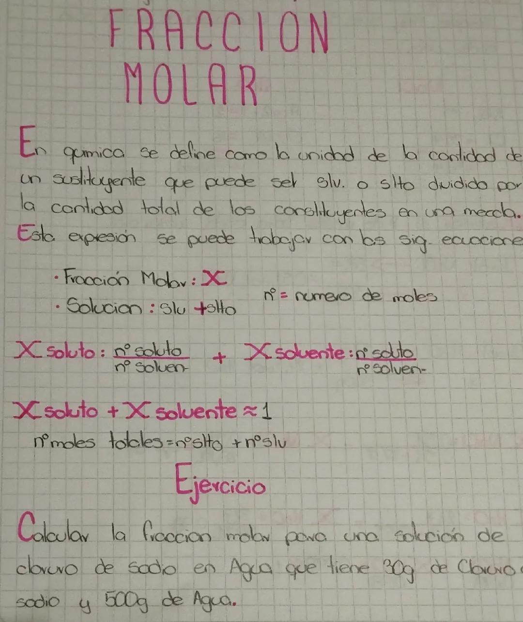 Fracción Molar
