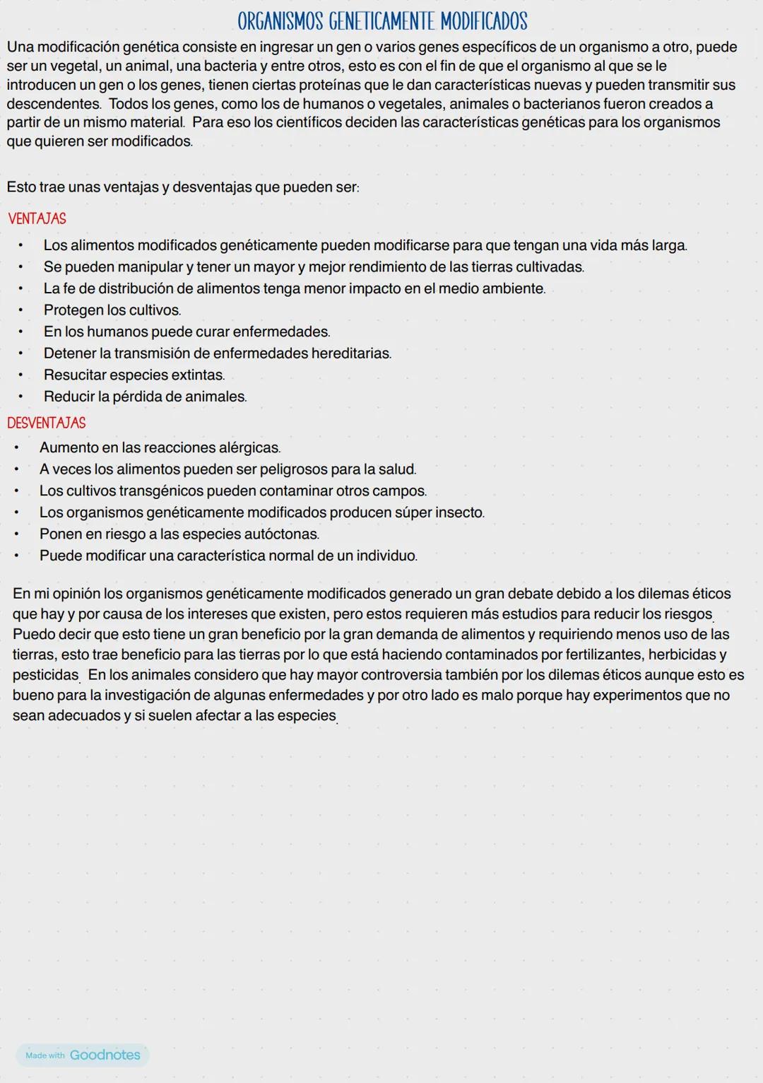 ORGANISMOS GENETICAMENTE MODIFICADOS
Una modificación genética consiste en ingresar un gen o varios genes específicos de un organismo a otro