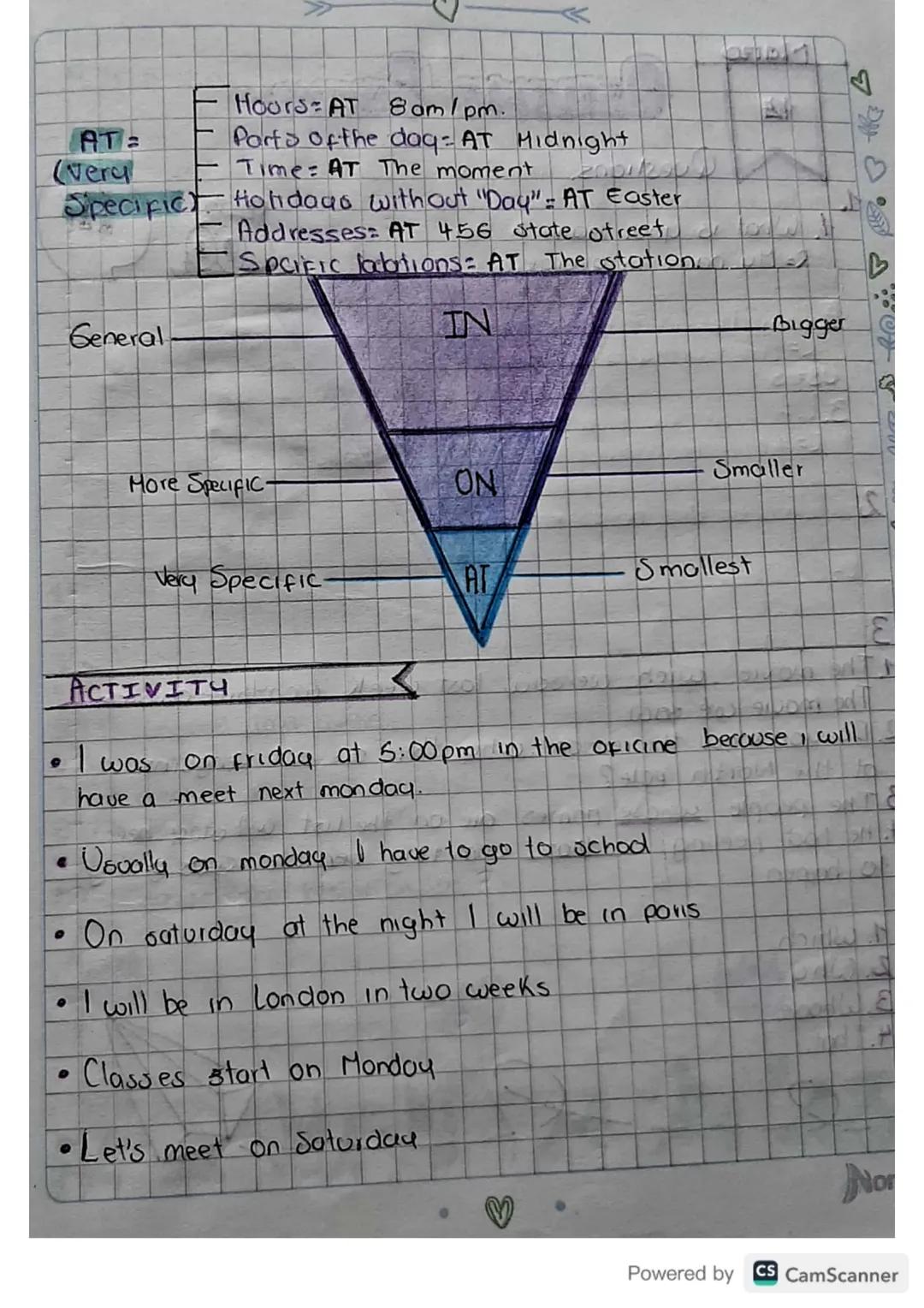 Marto
09
# At In On PREPOSITIONS
- Centuries: IN the 1900's
- Decades IN The 90's
- Years: IN 1990, 2000
- Months IN Morch, June
- Weeks:INS