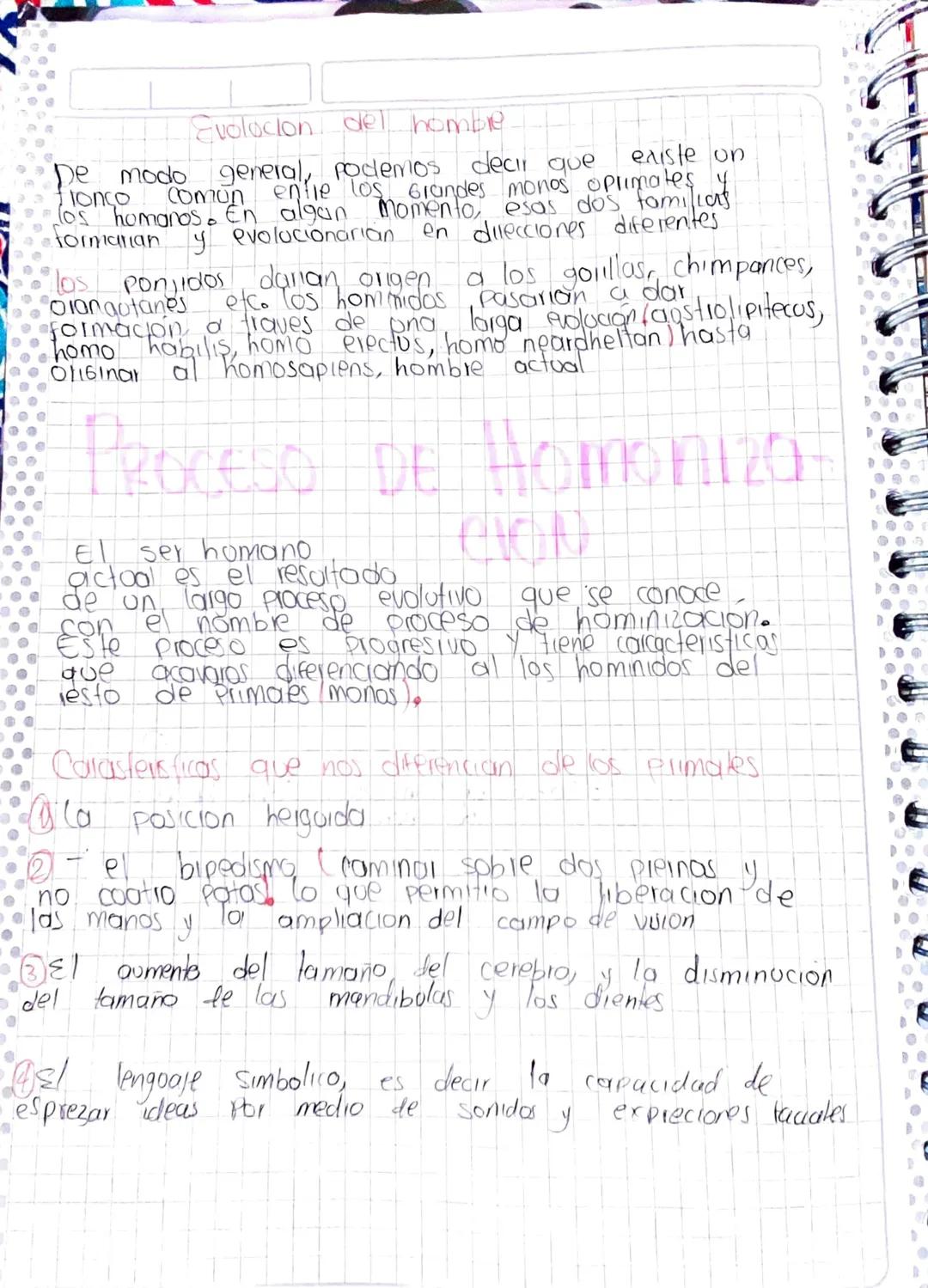 Evolucion del hombre.
De modo general, podemos decir que existe on
Hronco comun entle ntie los Grandes monos oprimates y
los humanos. En al