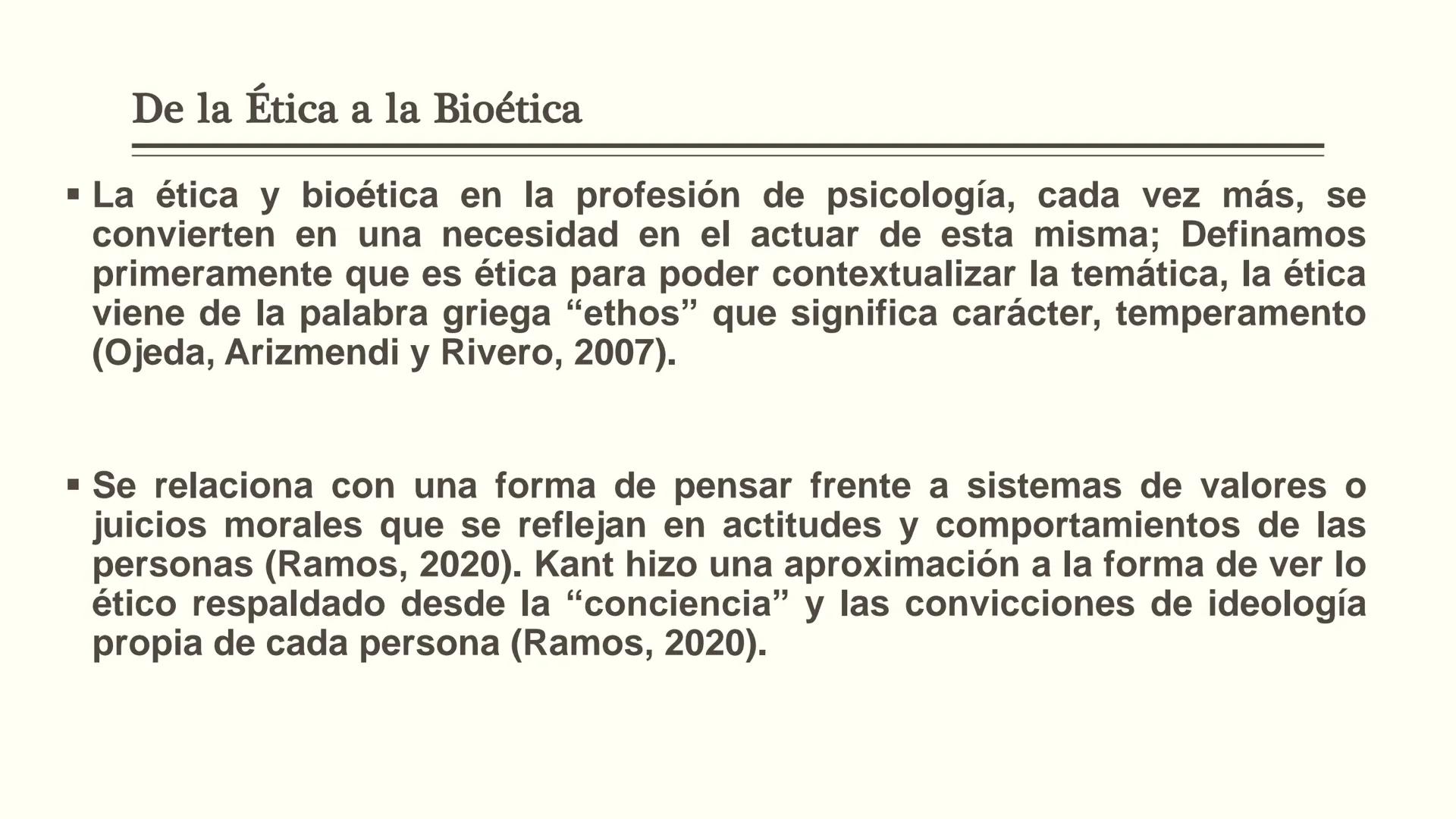 # BIOÉTICA EN LA PSICOLOGÍA # BIOÉTICA EN
# PSICOLOGÍA
Definición y acercamiento a la
Bioética en la Psicología De la Ética a la Bioética
