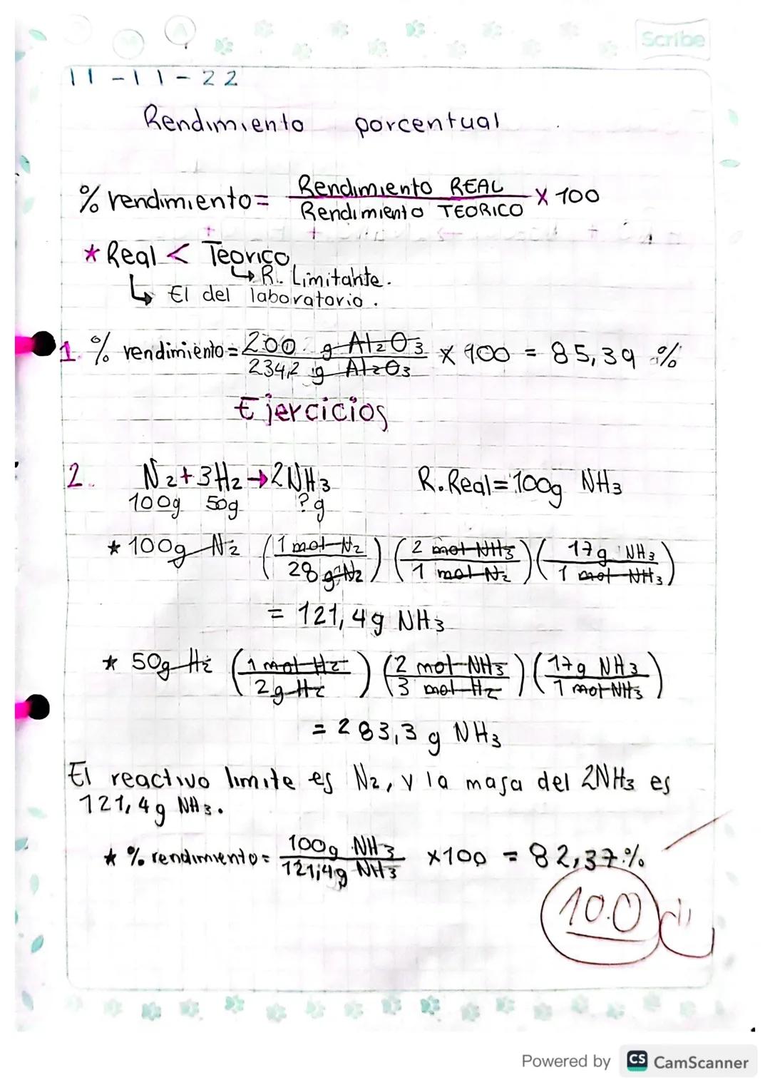 30
22
Estequiometria
Scribe
-4,22 g de nitrato de plata.
-
-7,73 g de cloruro de aluminio
AgNO3 + A1 C13 -> Al (NO 3 ) 3 + Ag Cl
Pasos
1. Ba