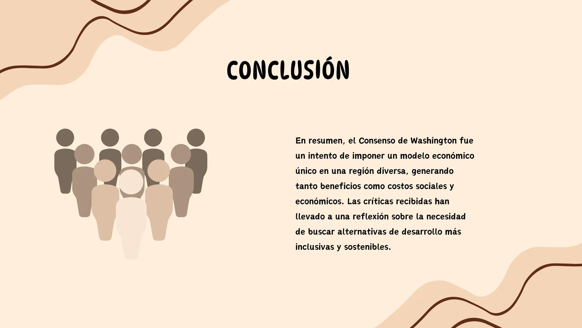 QUE ES?
El Consenso de Washington es un término acuñado en
1989 por el economista John Williamson para referirse a
un conjunto de políticas