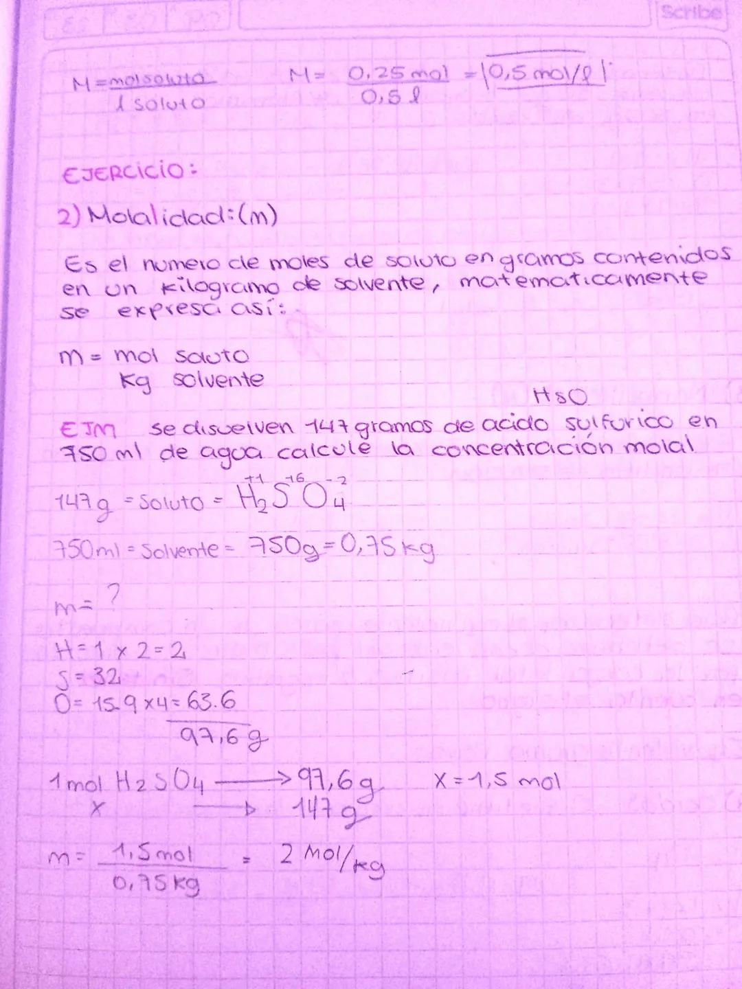 Scribe
UNIDADES QUIMICAS DE CONCENTRACIÓN.
Los terminos diluido y concentrado se utilizan para
expresar concentraciones relativas.
La conc