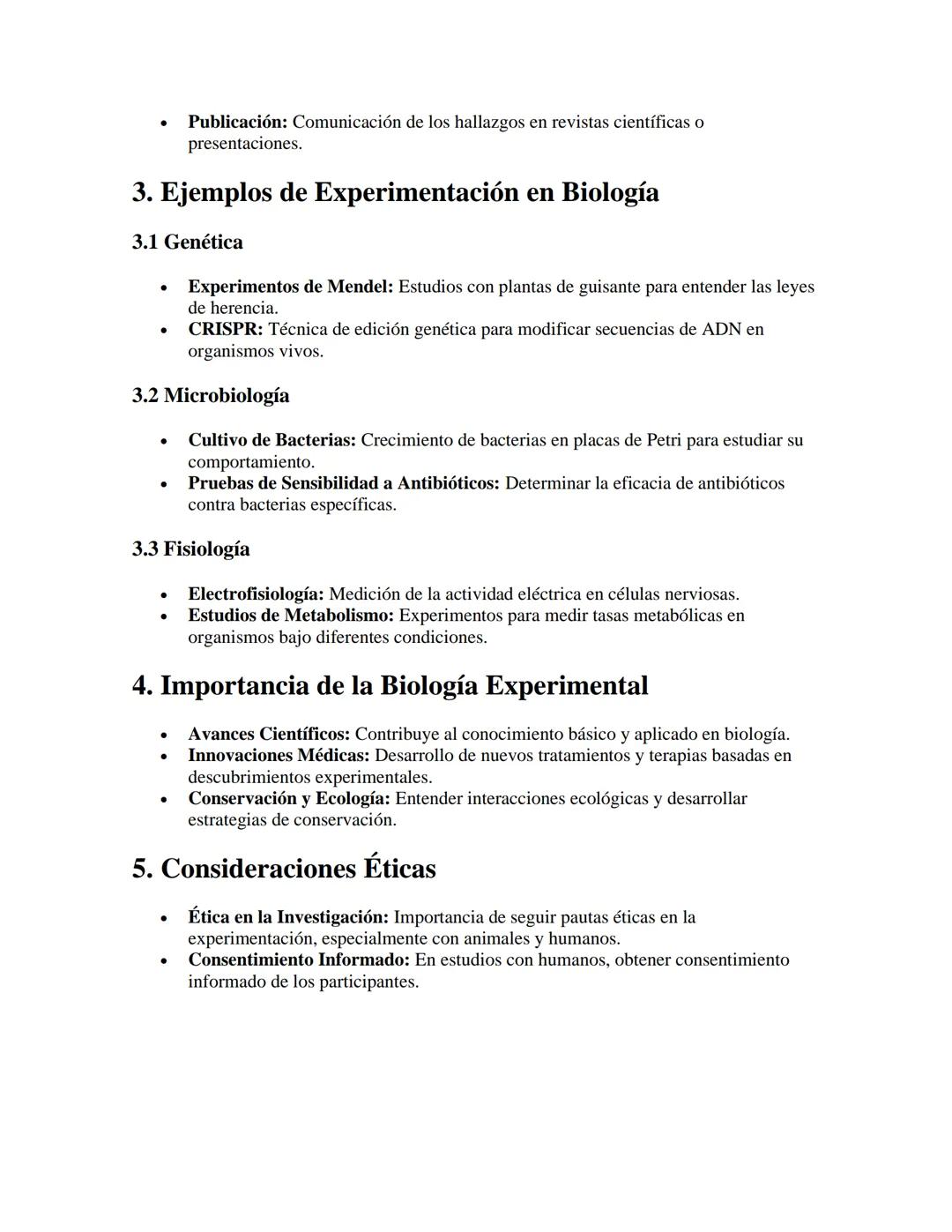 # Biología Experimental
APUNTES//
# 1. Definición y Objetivo
* Biología Experimental: Rama de la biología que se centra en la realizaci