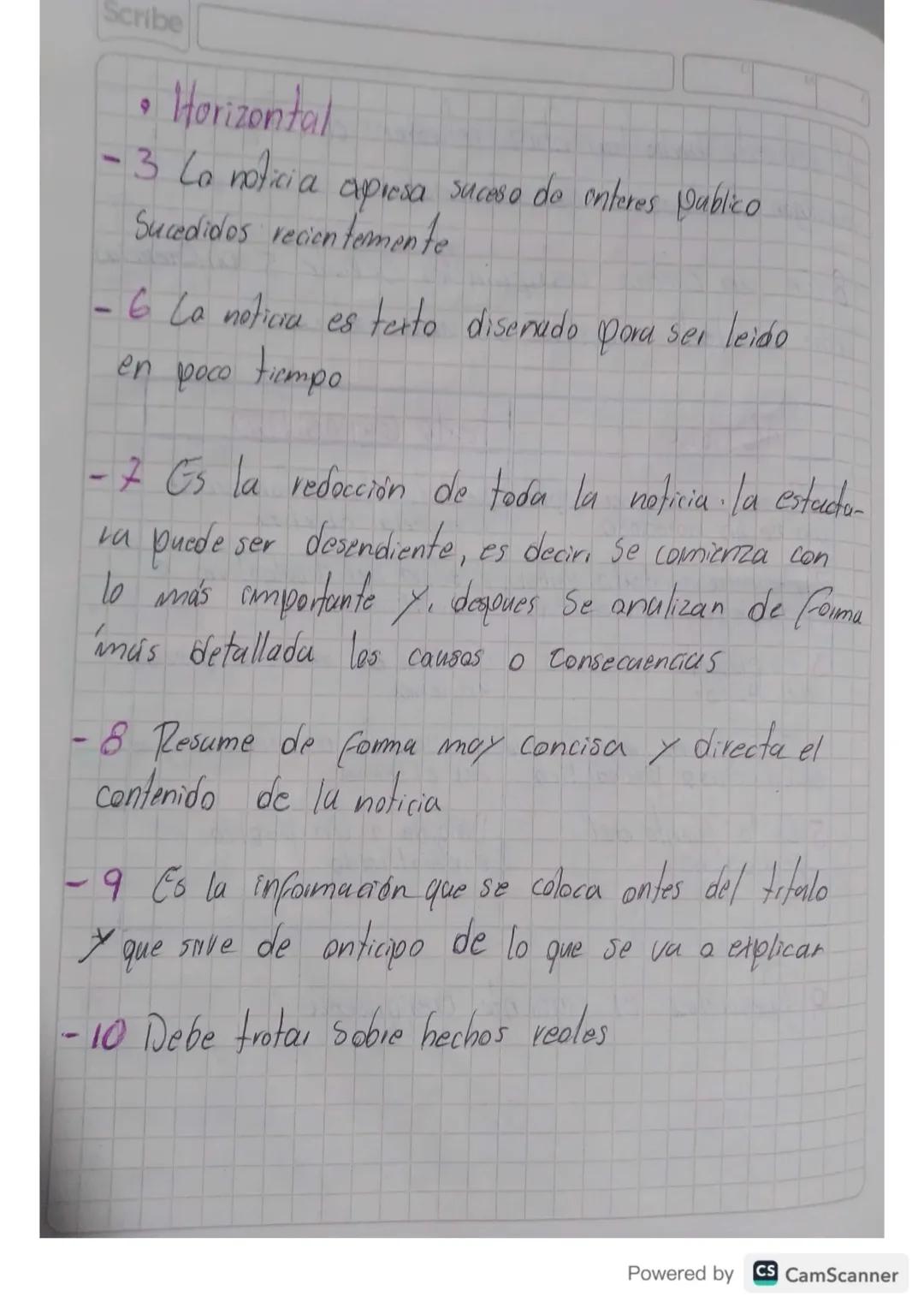 Scribe
taller de la Noticia
11)etermine en la noticia onterior la respuesta
a las siguientes Preguntas.
1) Qué (what). El acontecimiento,