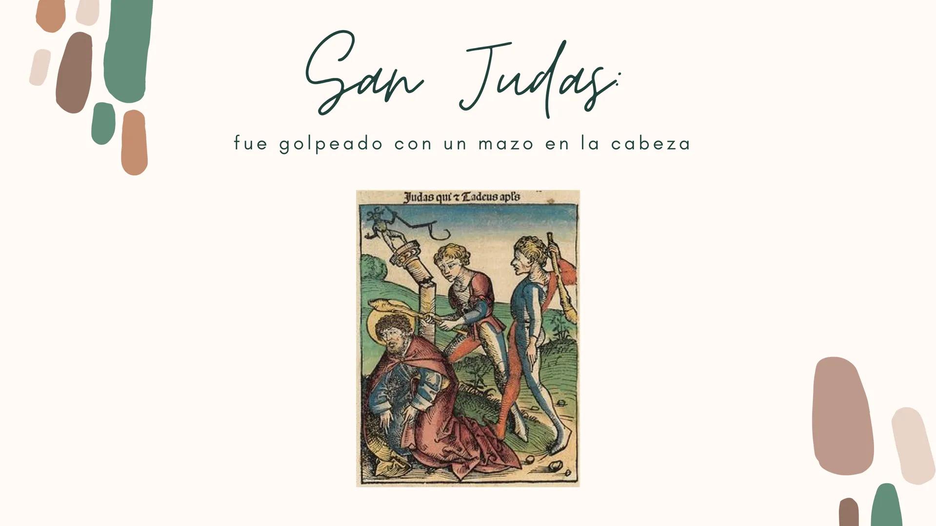 La muerte de los
12 apostoles San Pedro
fue crucificado con la cabeza hacia abajo San Andres
Fue atado en una cruz con forma de "X" (C) Waho