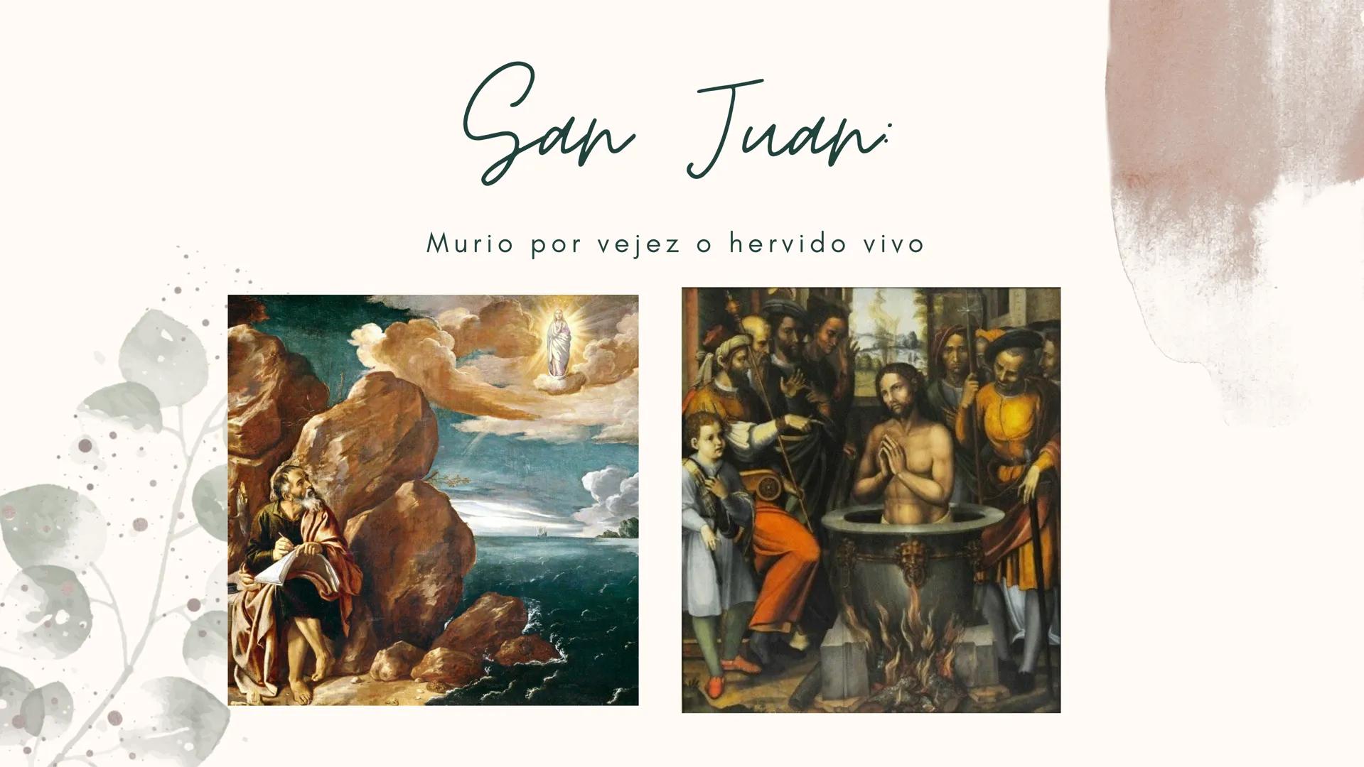 La muerte de los
12 apostoles San Pedro
fue crucificado con la cabeza hacia abajo San Andres
Fue atado en una cruz con forma de "X" (C) Waho