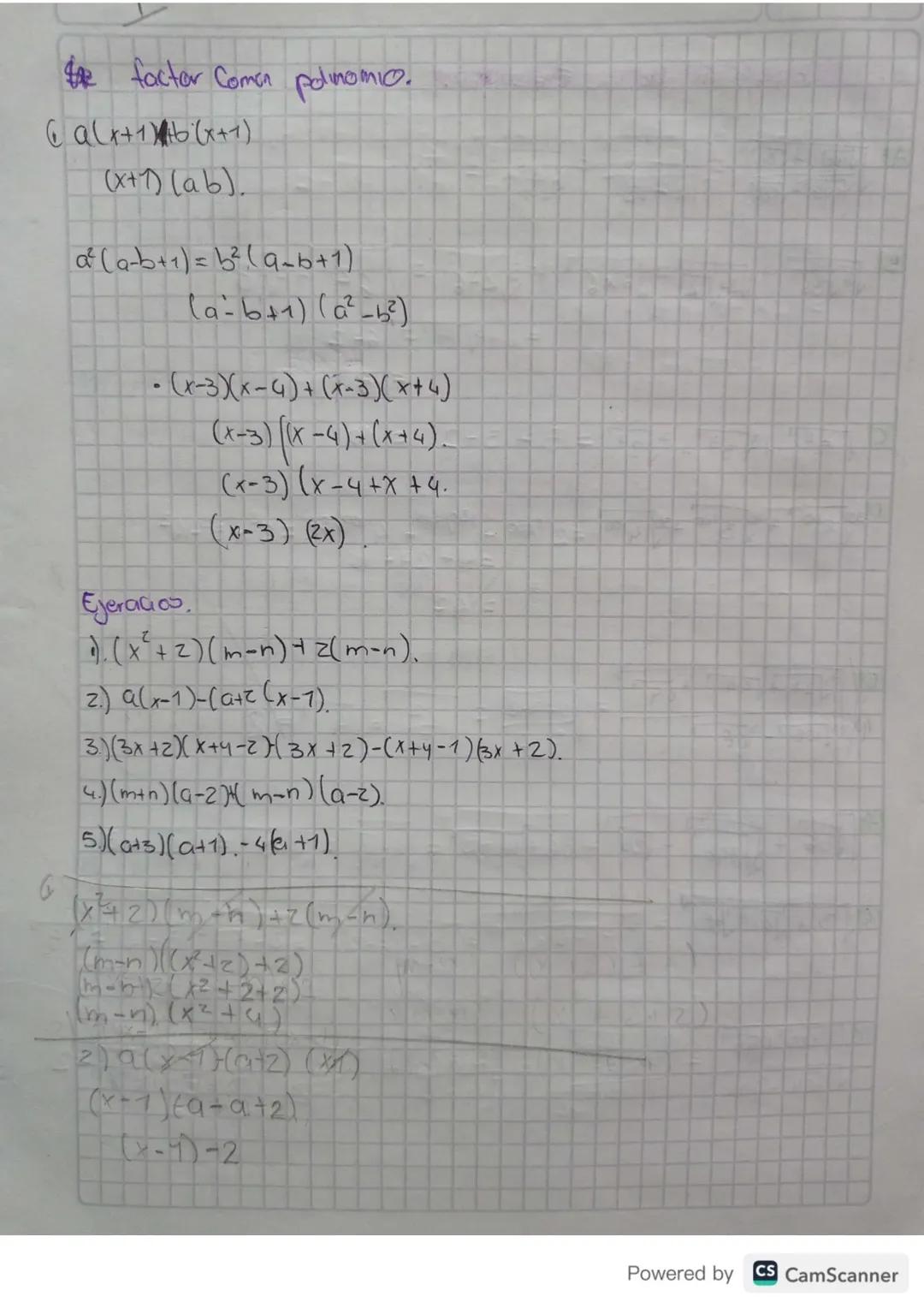 Caso factor Comin.
factor Comon monomo.
25x-10*5 + 15׳ -5x²
3
5x² (5x-2x + 3x-1)
34 ax² +51 α²4 - 68 ay
a²y
7 a 2x² + 3ay - 44°).
Ejercicio