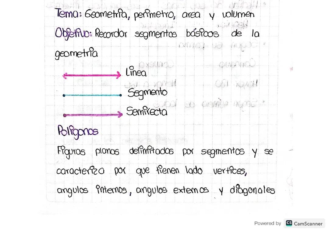 Geometría, perímetro, área y volumen