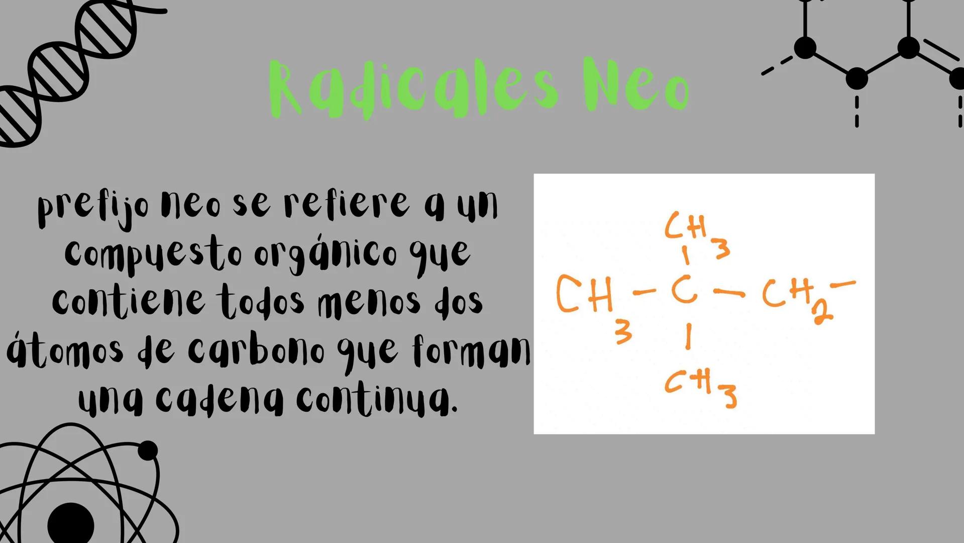 # RADICALES
ISO- SEC- TERC Y NEO MINI
QUE ES UN RADICAL
Los radicales tienen ung configuración
electrónica de capas abiertas por lo que ll