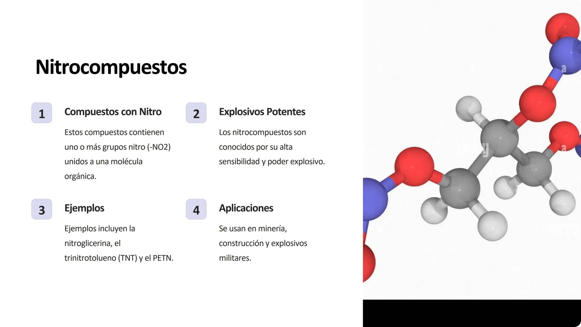 amy
a
amil
a
alamy
alamy
a
alar
Química de los
Explosivos
a
Los explosivos son sustancias que, al descomponerse rápidamente, liberan una gra