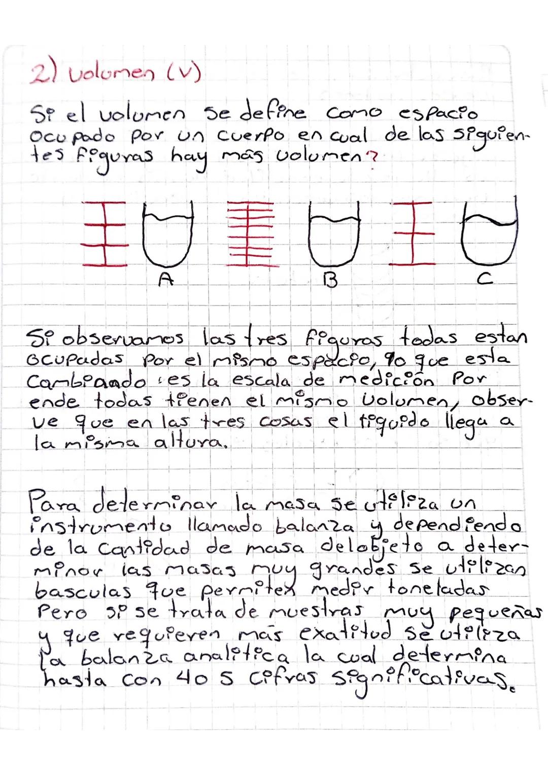 Masa, Volumen y densidad
1- Masa
Si la masa se define como la cantidad de
Materia Presente en un Cuerpo, cual de las
feguras tiene mas mas
