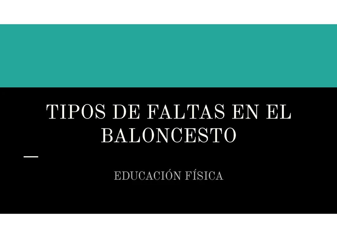Tipos de faltas en el baloncesto